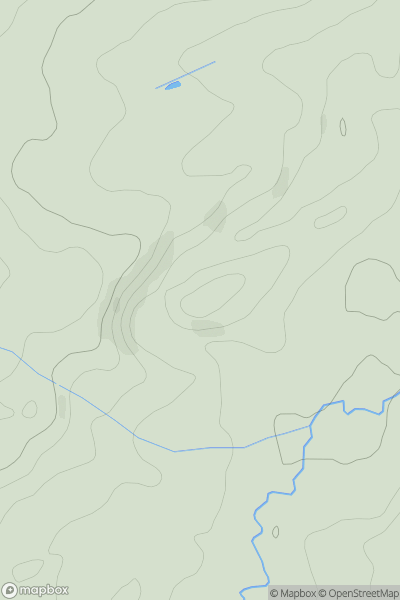 Thumbnail image for Red Hill [Welsh Borders S] showing contour plot for surrounding peak